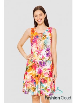 Louis Feraud Multicolour Flowers Dress